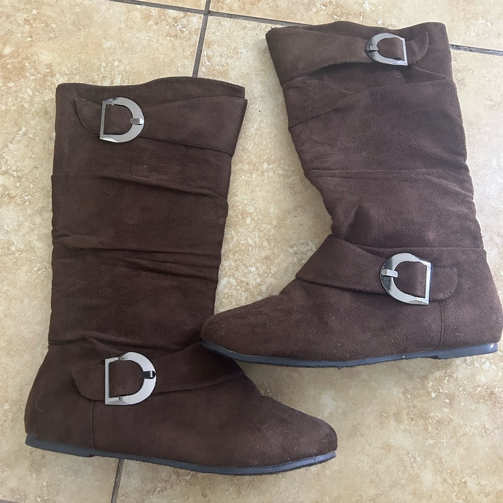 Brown fall boots